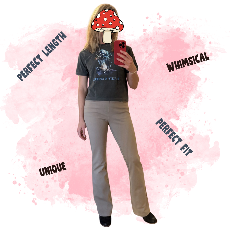 REALITY IS OPTIONAL Mushroom T-Shirt – Trippy Mid-Length Tee for Women
