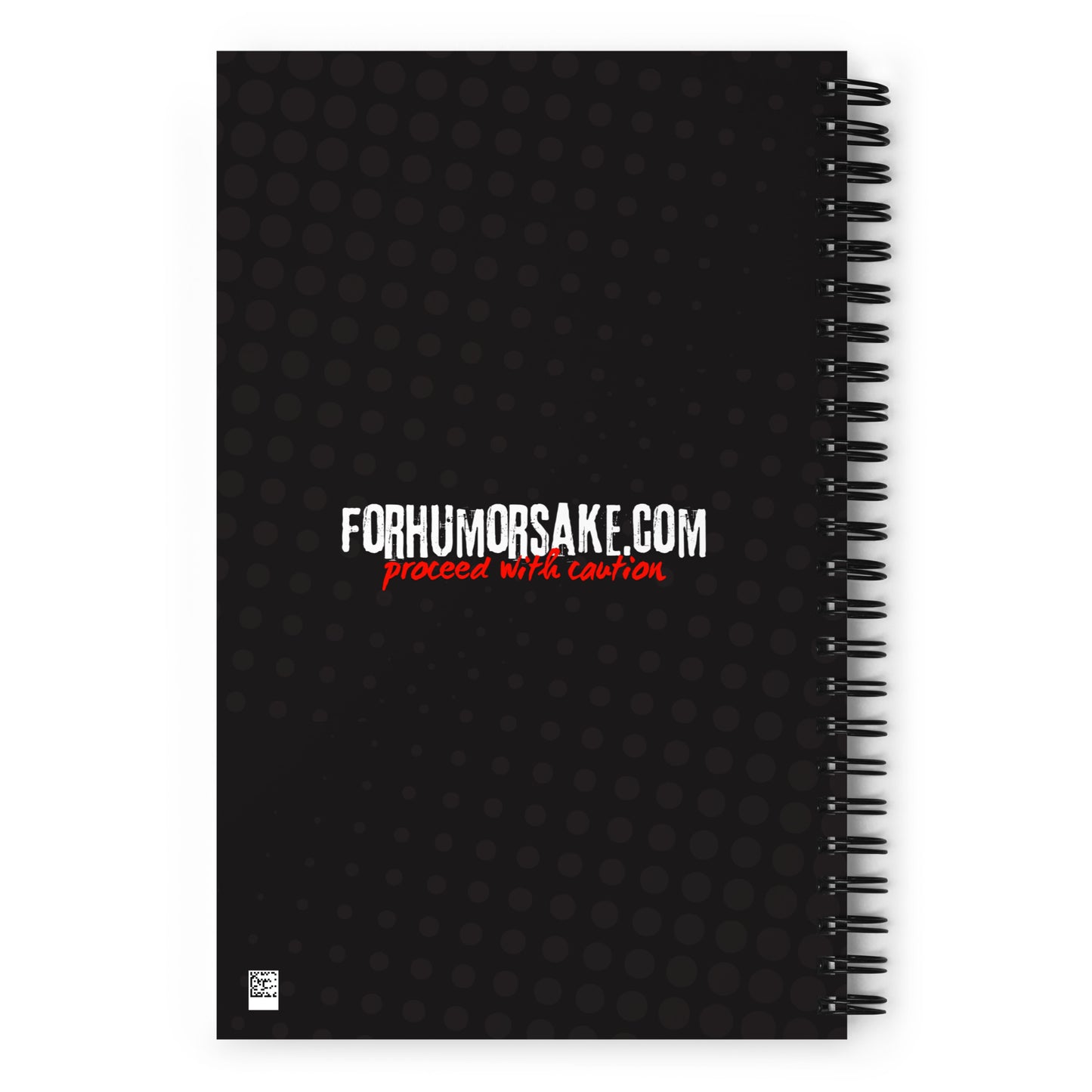 Spiral notebook with text 'Your Password Is Safe With Me, Don't Worry' and an image of a hacker cat coding on a laptop.